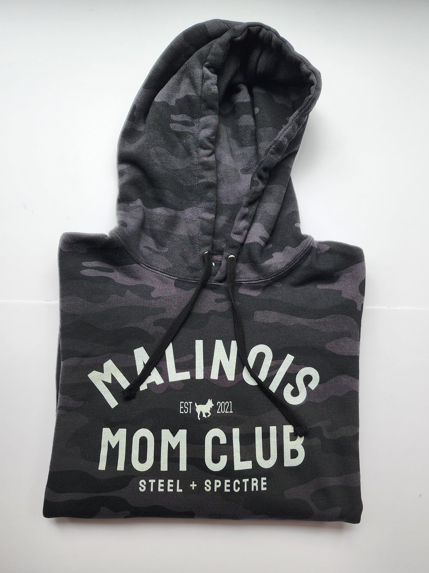 Malinois Mom Club Black Camo Hoodie