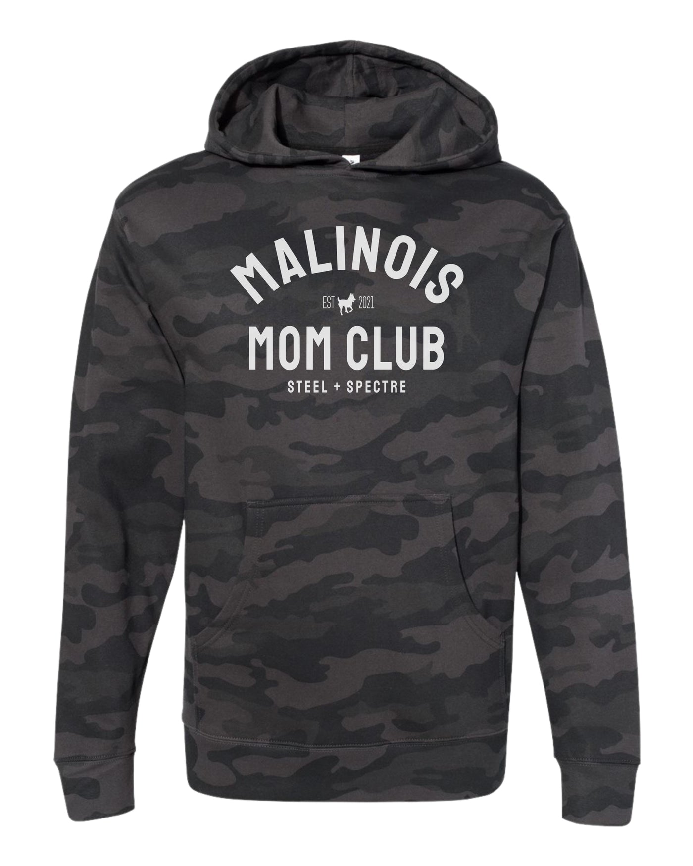 Malinois Mom Club Black Camo Hoodie