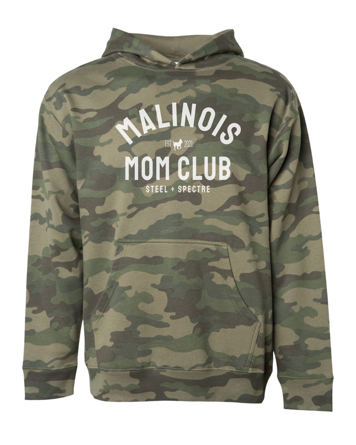 Malinois Mom Club Forest Camo Hoodie