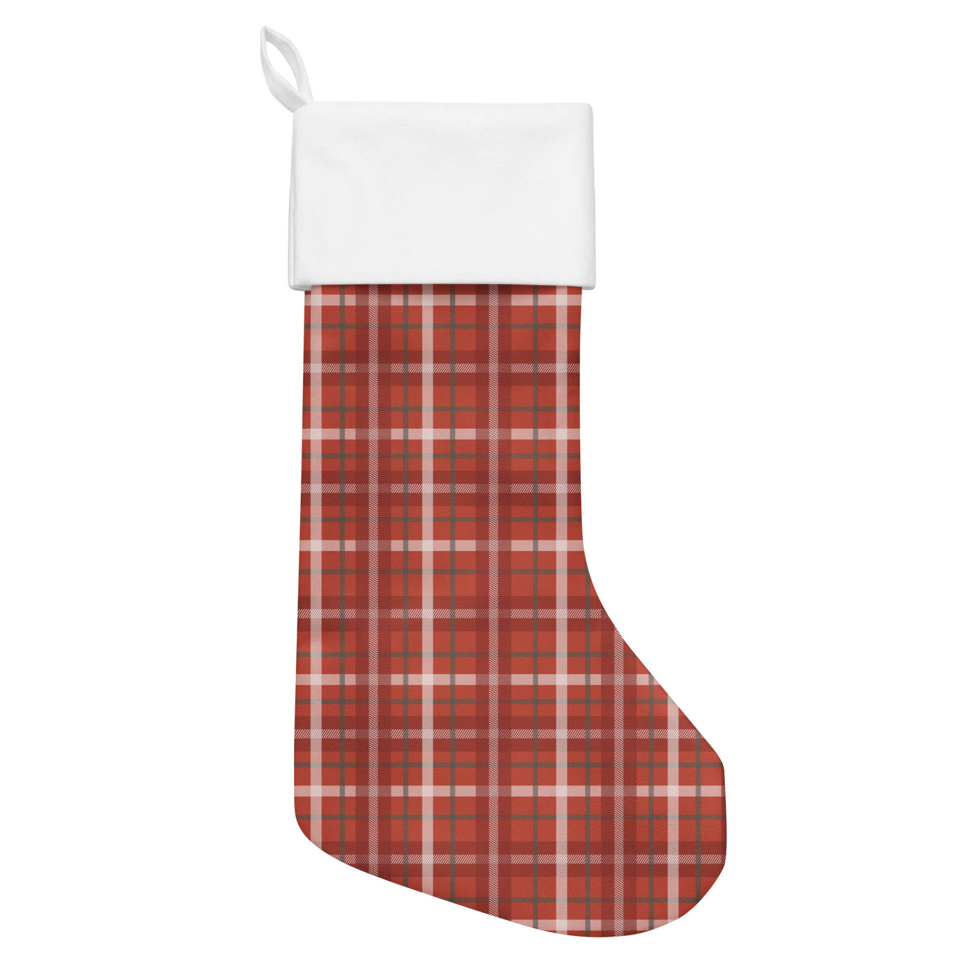 Red Holiday Plaid Christmas Stocking