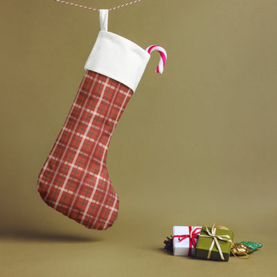 Red Holiday Plaid Christmas Stocking