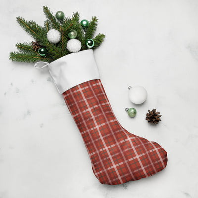 Red Holiday Plaid Christmas Stocking