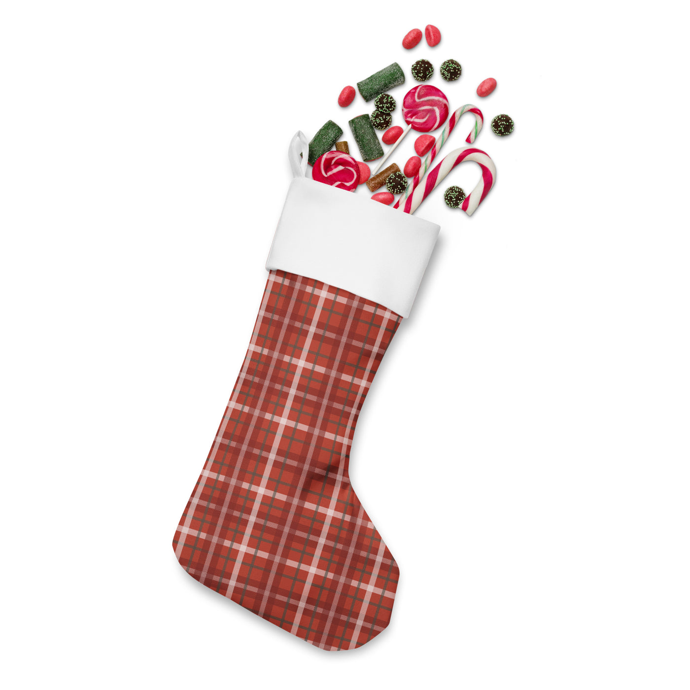 Red Holiday Plaid Christmas Stocking