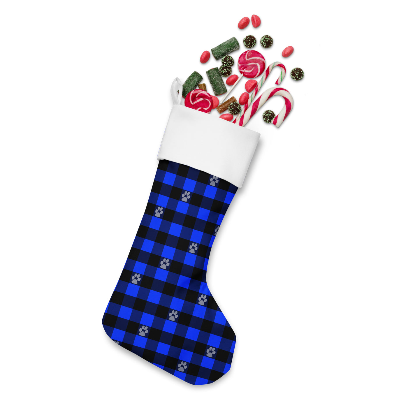 Blue Buffalo Plaid Christmas Stocking