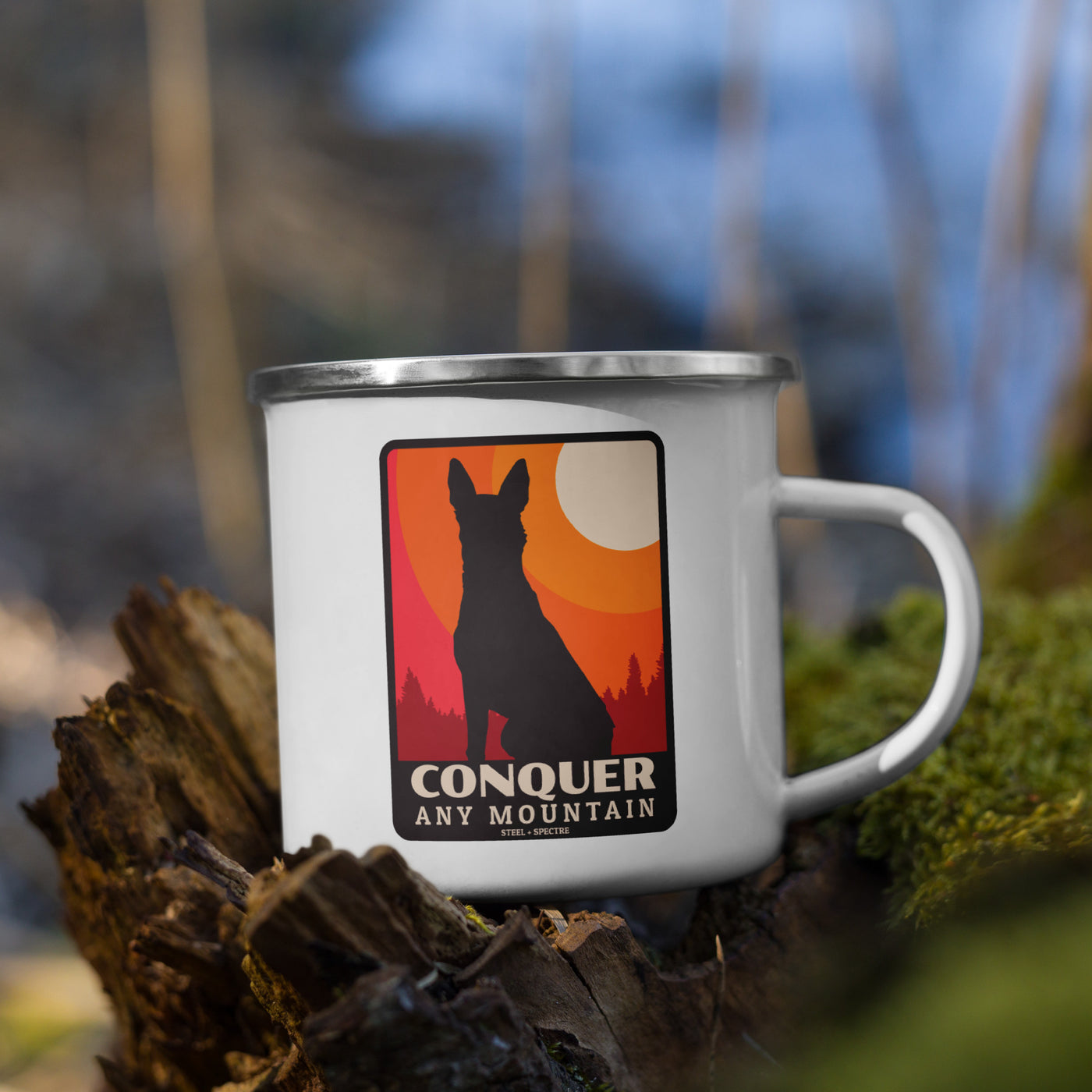 Conquer Any Mountain Enamel Mug