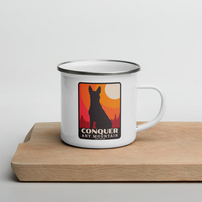 Conquer Any Mountain Enamel Mug