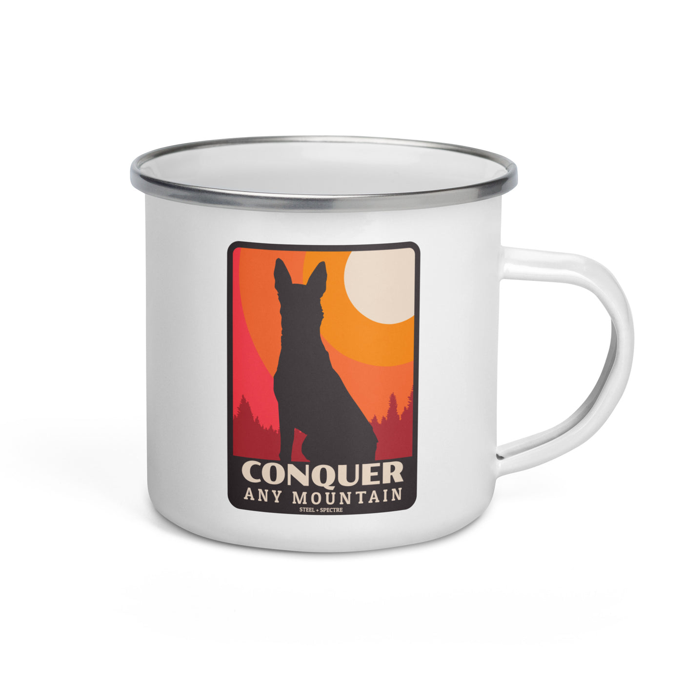 Conquer Any Mountain Enamel Mug