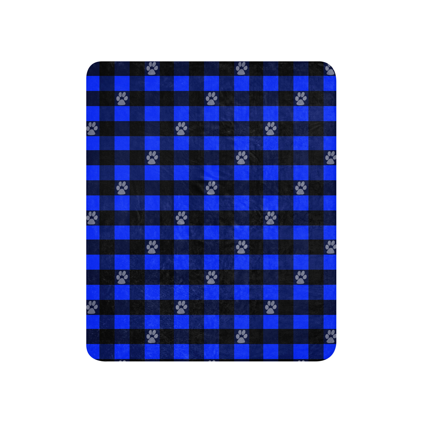 Sherpa blanket - Blue Buffalo Plaid