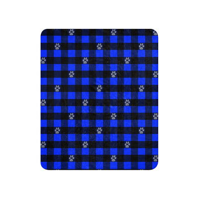 Sherpa blanket - Blue Buffalo Plaid