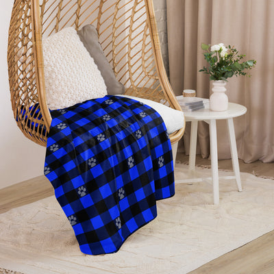 Sherpa blanket - Blue Buffalo Plaid