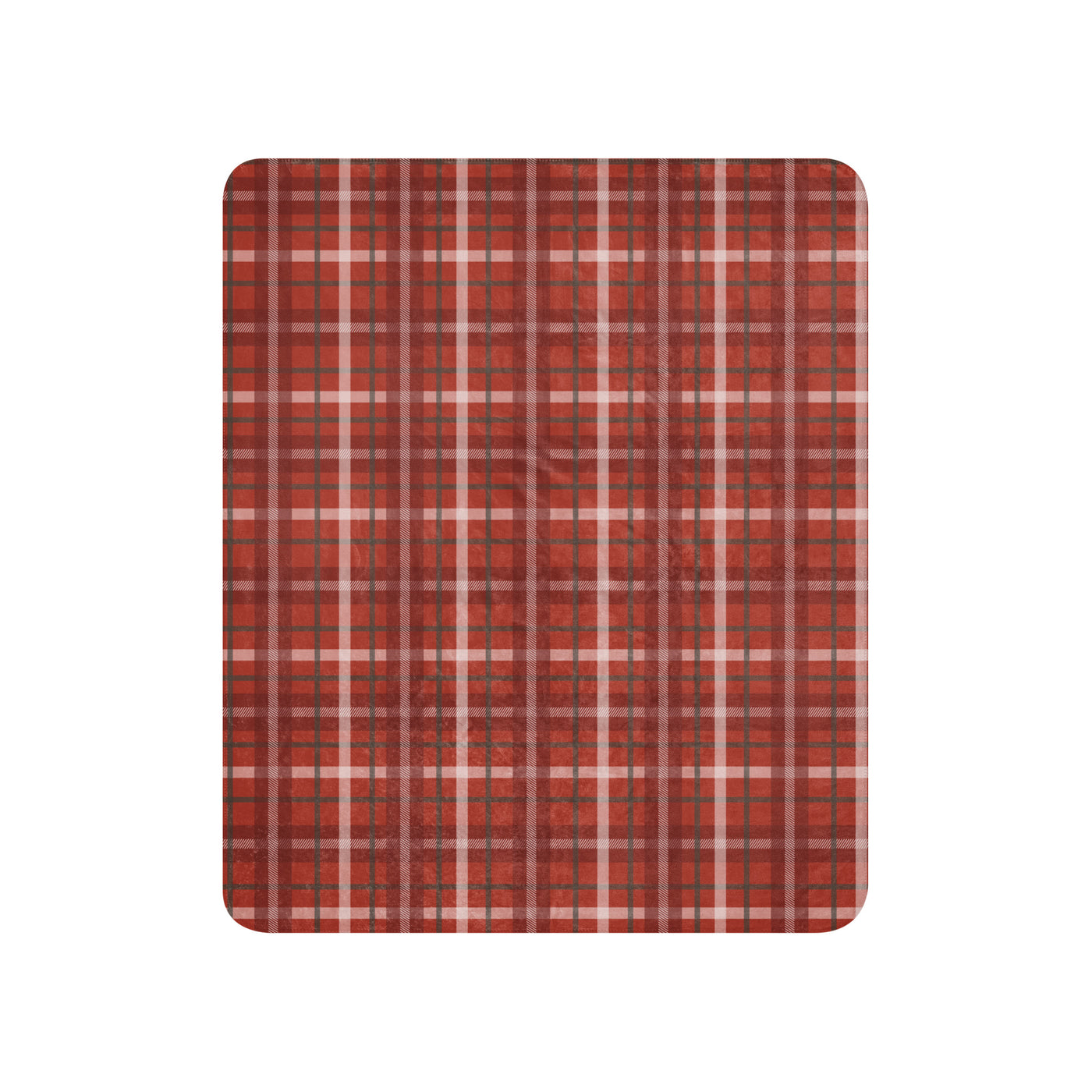 Sherpa Blanket - Red Holiday Plaid