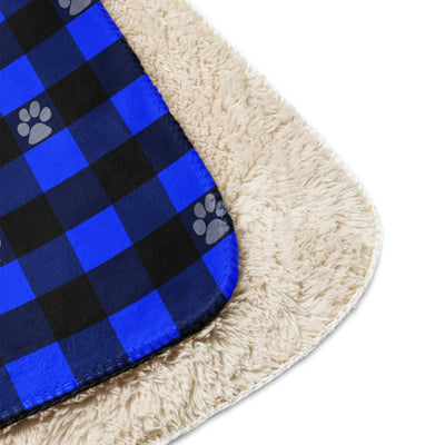 Sherpa blanket - Blue Buffalo Plaid