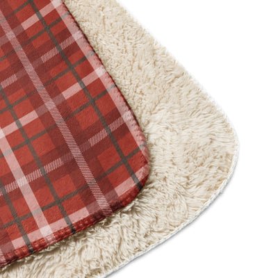 Sherpa Blanket - Red Holiday Plaid