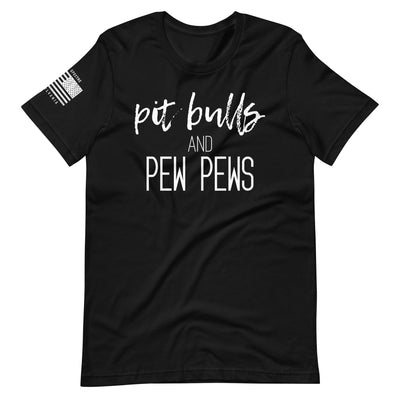 Pit Bulls & Pew Pews (Women) Tee Black XL (RTS)