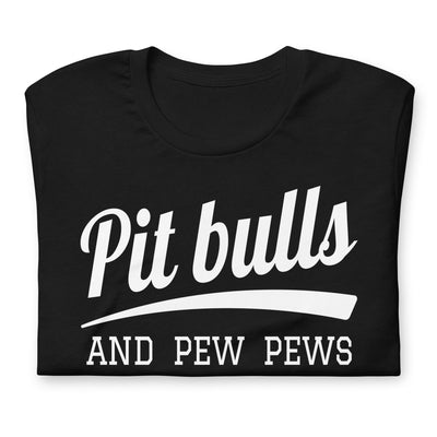 Pit Bulls & Pew Pews (Mens) Tee Black XL (RTS)