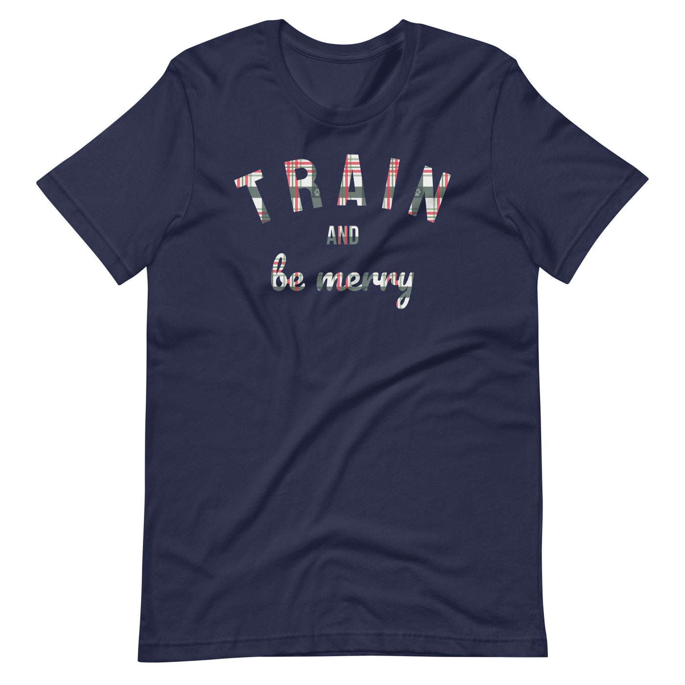 Train and Be Merry Tee (Holiday Plaid)