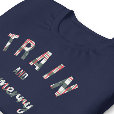 Train and Be Merry Tee (Holiday Plaid)