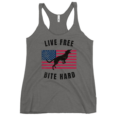 Live Free Bite Hard Racerback Tank