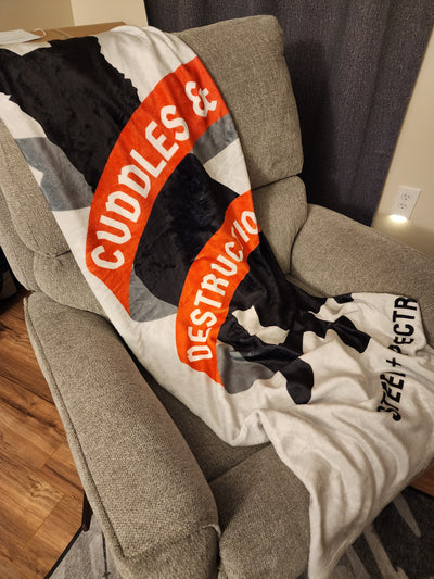 Cuddles & Destruction Throw Blanket