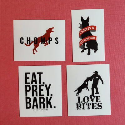 Belgian Malinois Tumbler Sticker 4-Pack