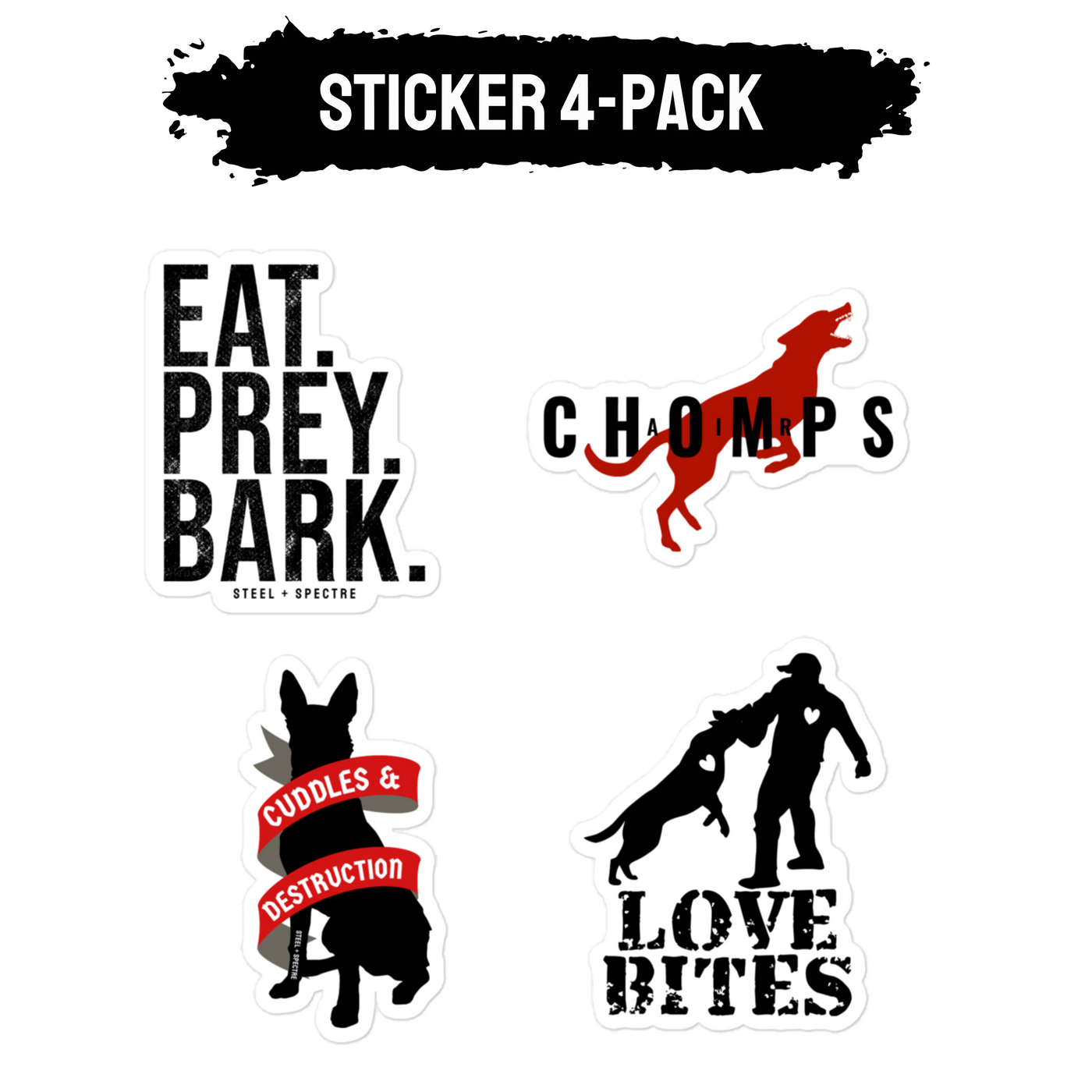 Belgian Malinois Tumbler Sticker 4-Pack