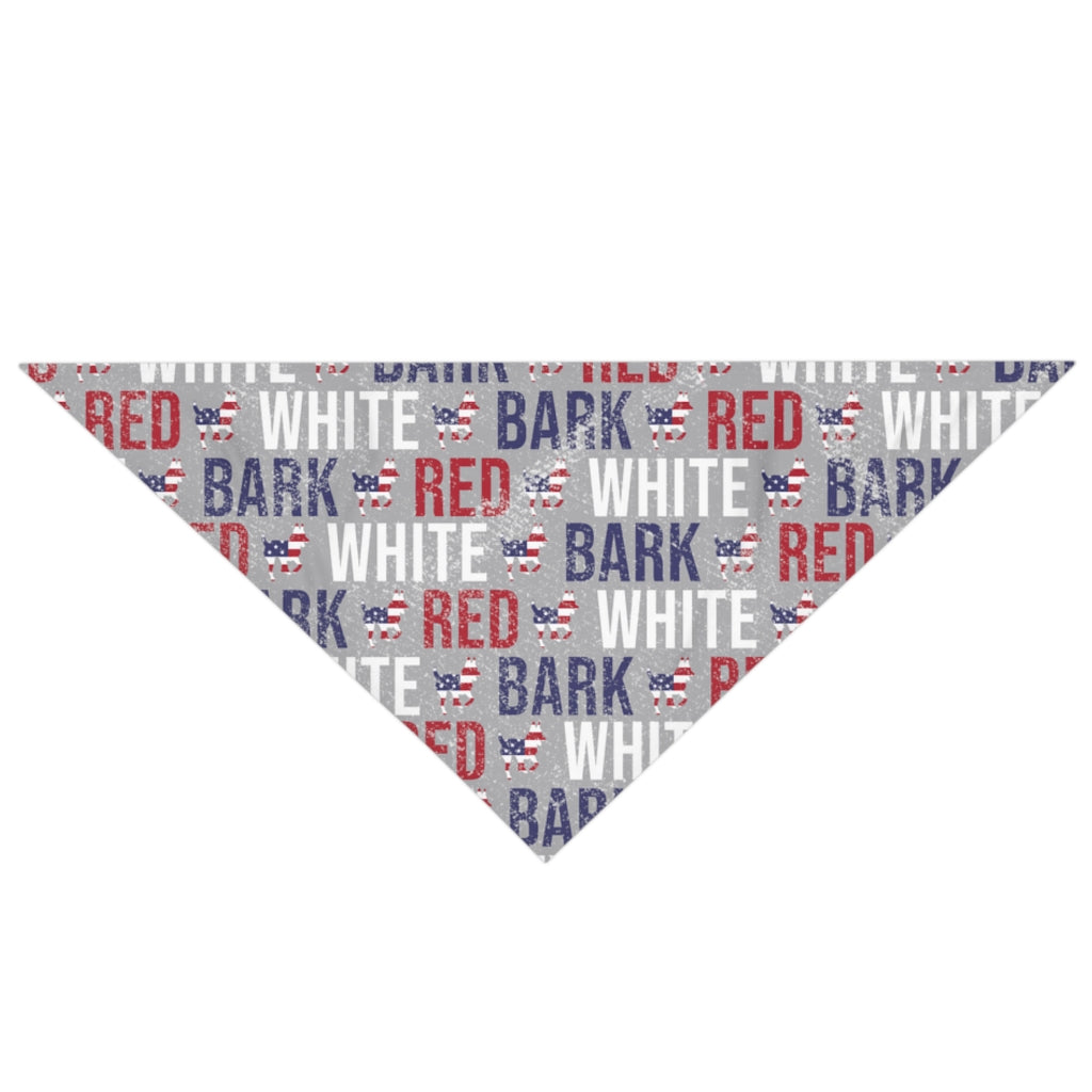 Dog Bandana Red White and Bark