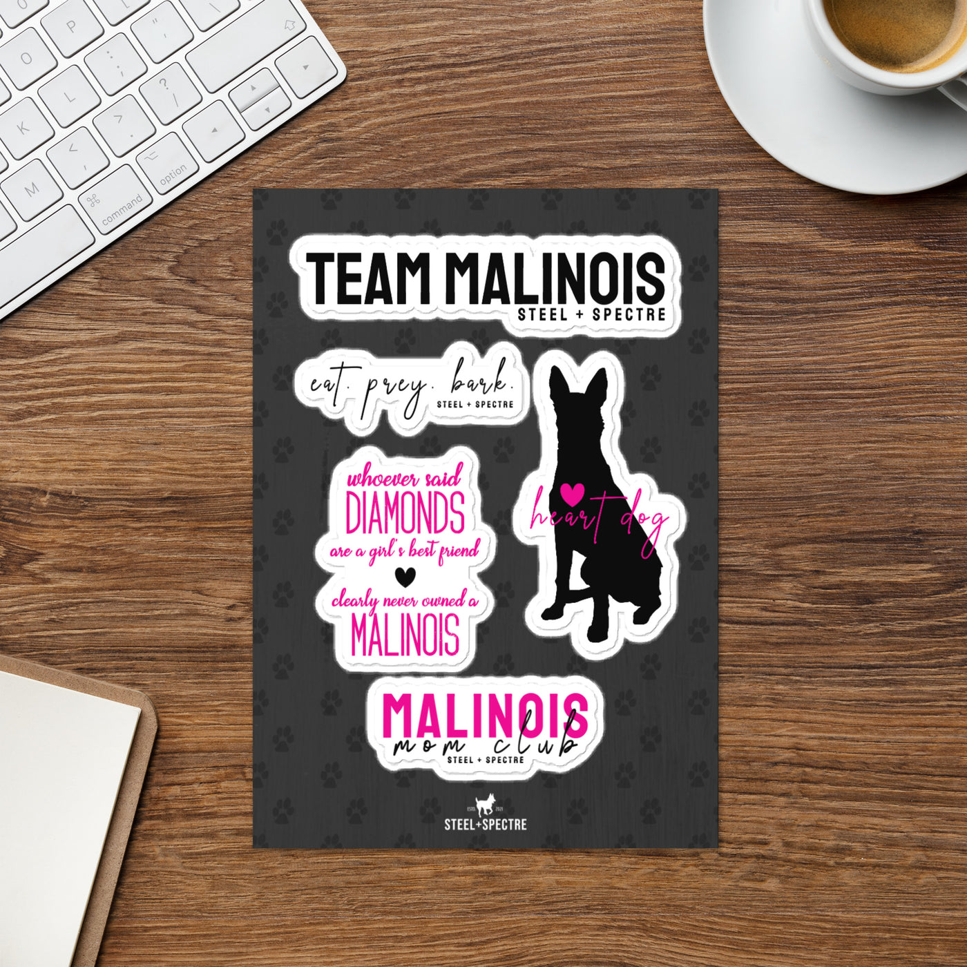 Malinois Mom Club Sticker Sheet