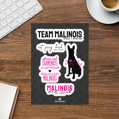 Malinois Mom Club Sticker Sheet