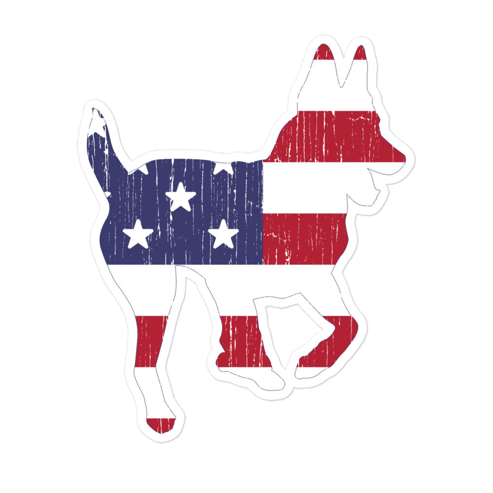 Patriotic Belgian Malinois Logo Sticker