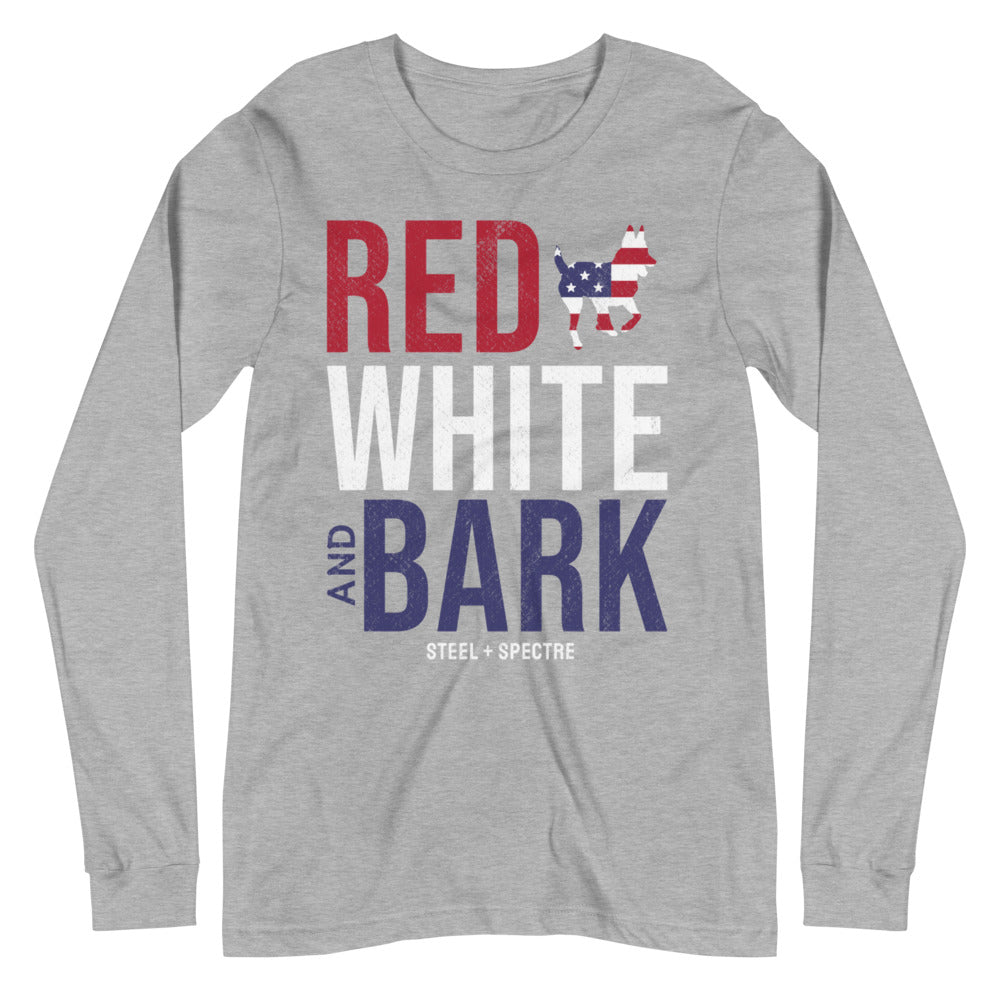 Red White and Bark Patriotic Long Sleeve Tee