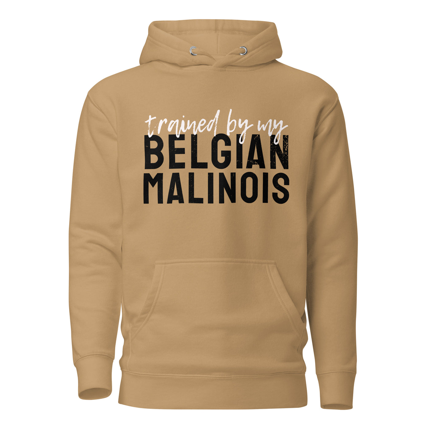 Trained by my Belgian Malinois Hoodie (Dark)