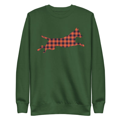 Plaid Jumping Belgian Malinois Sweatshirt