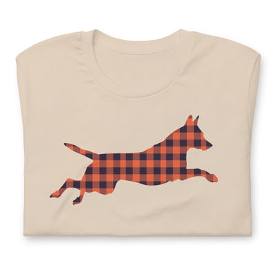 Jumping Plaid Belgian Malinois Tee