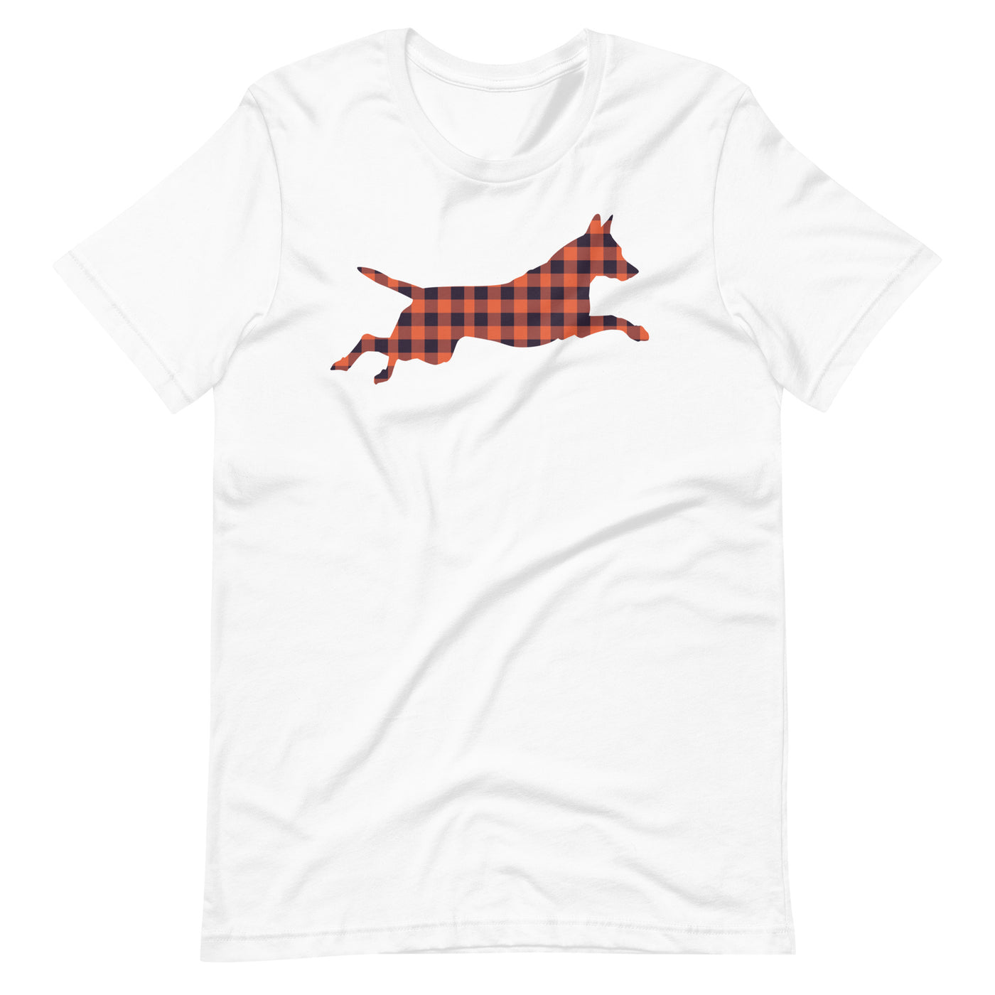 Jumping Plaid Belgian Malinois Tee