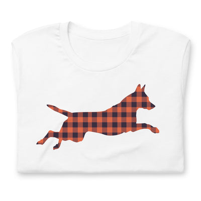 Jumping Plaid Belgian Malinois Tee